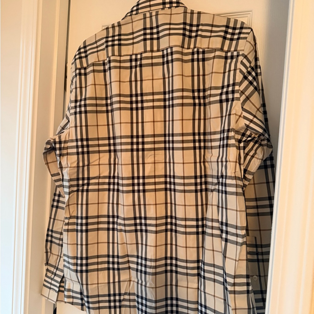 ❗️SOLD❗️Burberry Modern Beige Plaid Casual Shirt - NWT - Picture 6 of 7